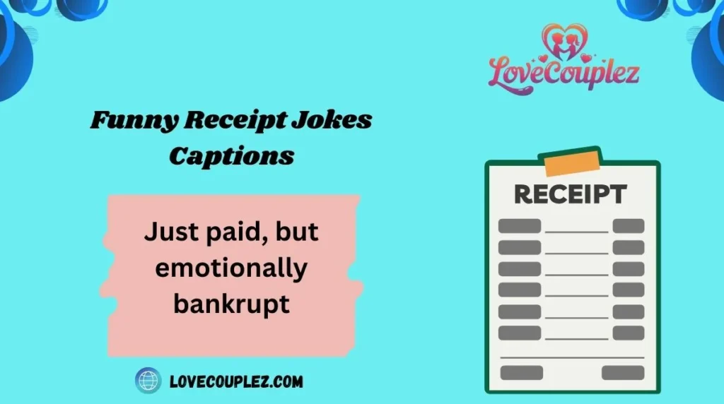 Funny Receipt Jokes Captions