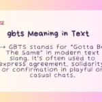 gbts Meaning in Text