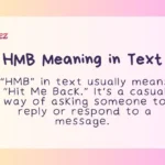 HMB Meaning in Text
