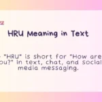 HRU Meaning in Text