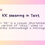 KK Meaning in Text