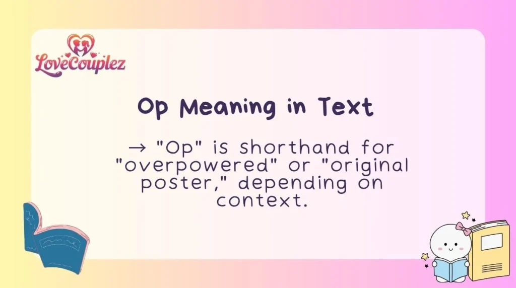 Op Meaning in Text