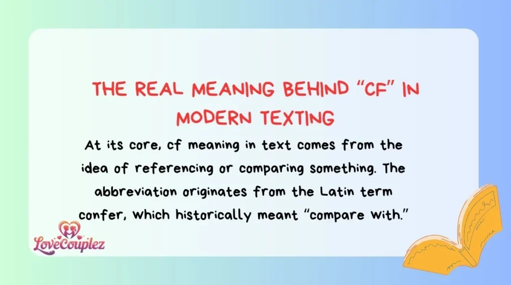 The real meaning behind “cf” in modern texting