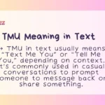TMU Meaning in Text
