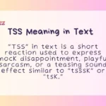 TSS Meaning in Text